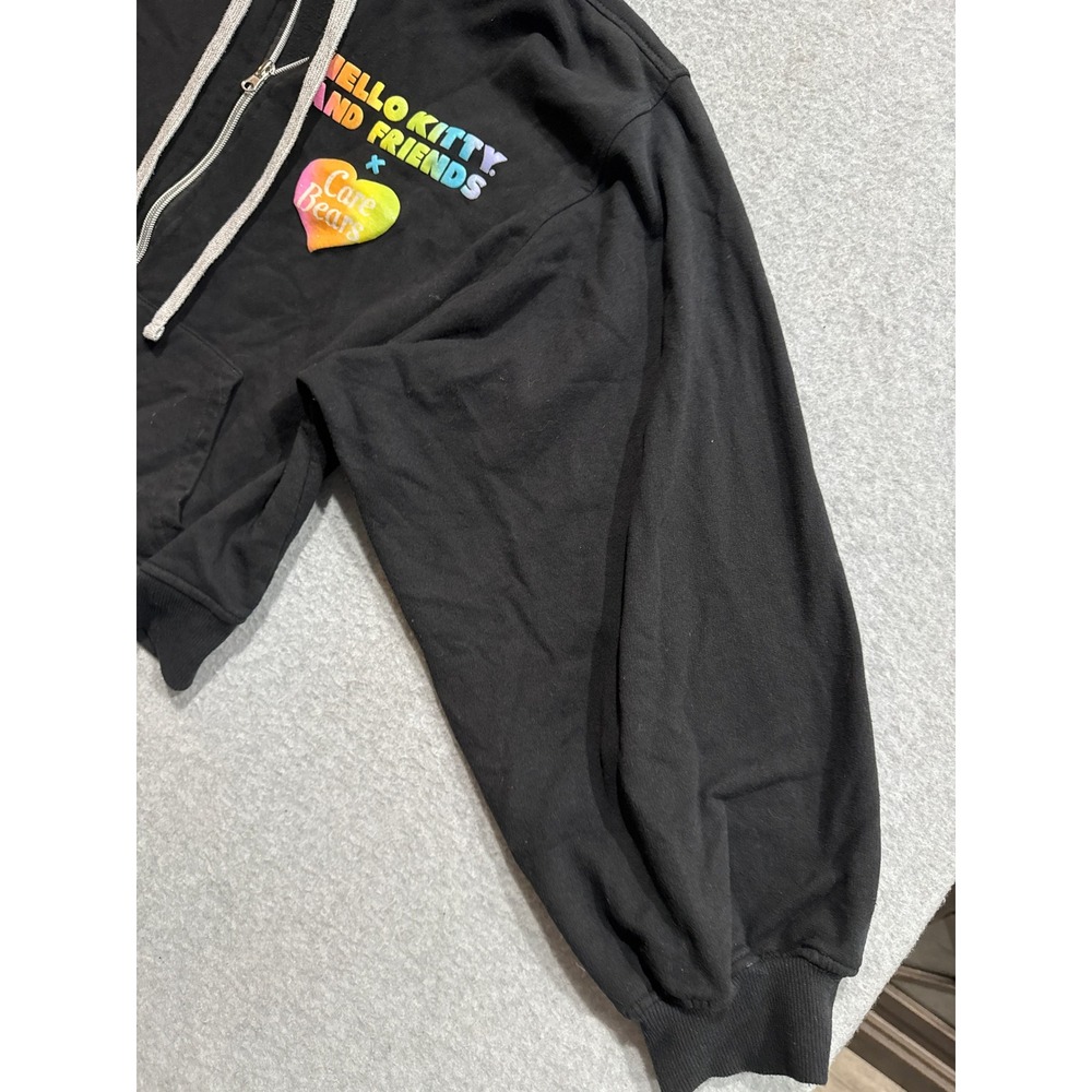 Hello Kitty and Friends x Care Bears Black Cropped Zip Hoodie Juniors L 11/13 - Picture 13 of 14